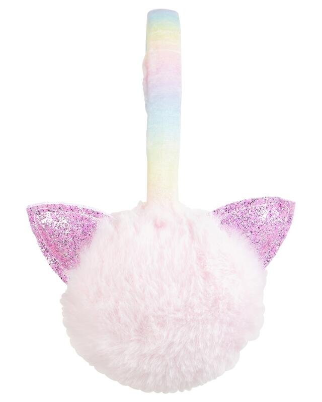 Plush ear warmers for girls, pink (KiK Plüsch-Ohrenwärmer (rosa)) — KiK, authentic German product in Morocco