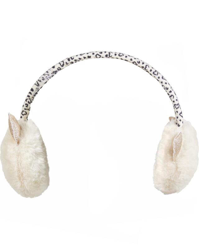 Plush ear warmers for girls, beige — KiK, authentic German product in Morocco