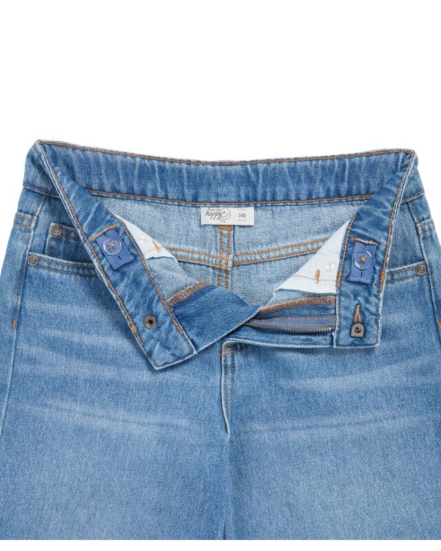 Jean à jambes larges fille, bleu jean (KiK Jeans mit weitem Bein (jeansblau)) — KiK, produit allemand authentique au Maroc