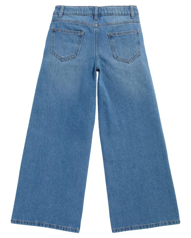 Jean à jambes larges fille, bleu jean (KiK Jeans mit weitem Bein (jeansblau)) — KiK, produit allemand authentique au Maroc