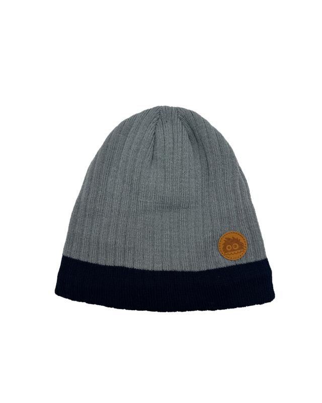 Bonnet à bord contrasté garçon, gris — KiK, produit allemand authentique au Maroc
