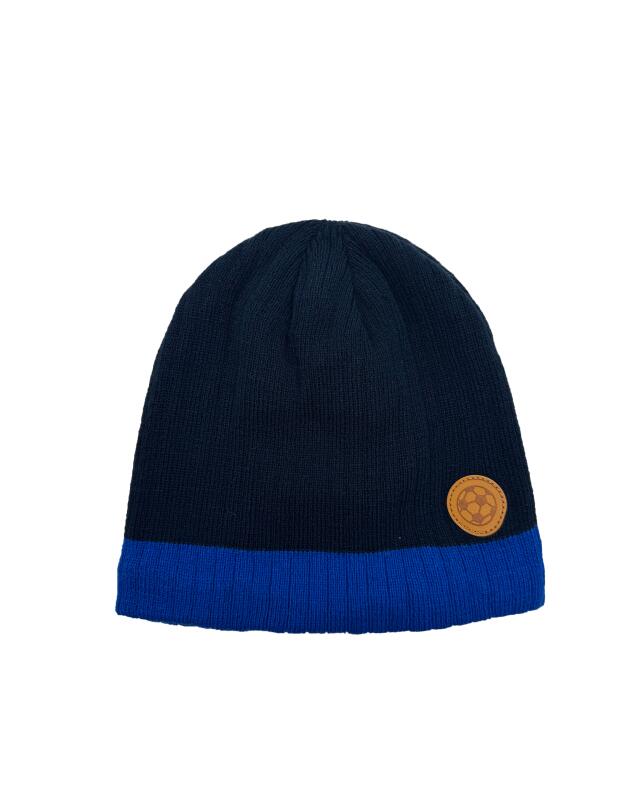 Bonnet à bord contrasté garçon, bleu marine — KiK, produit allemand authentique au Maroc