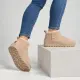 Plateau-Boots in Beige