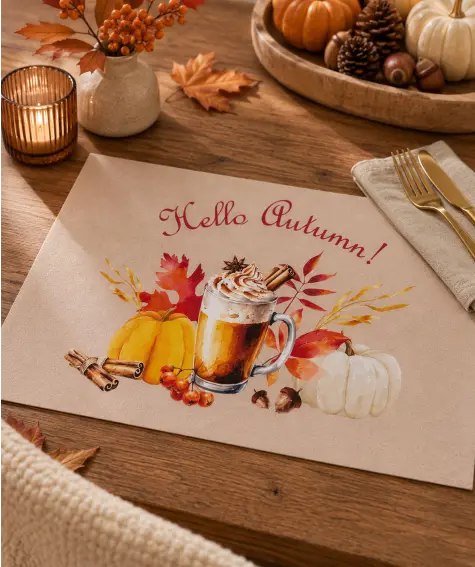 Platzsets mit Herbstmotiv