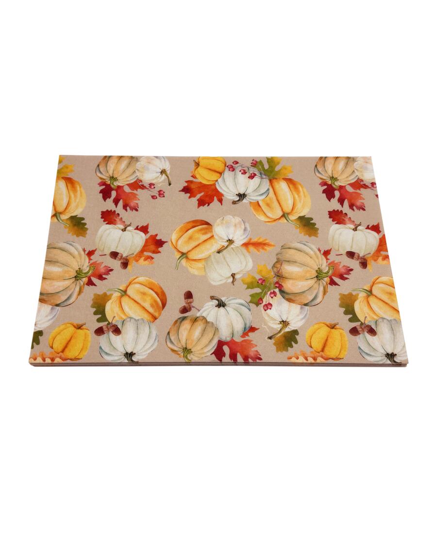 Platzsets mit Herbstmotiv, cremefarben/beige