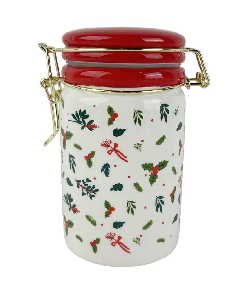 Aufbewahrungsdose Weihnachten, rot/weiß
