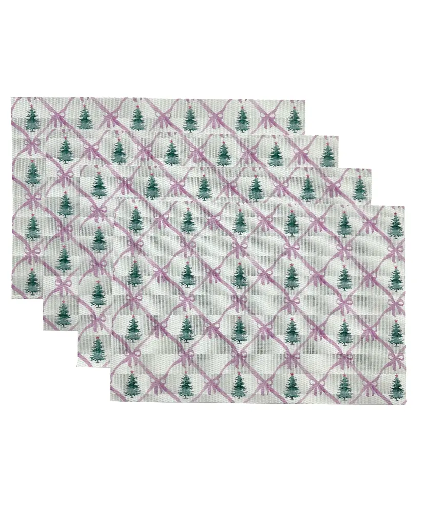 Platzsets Weihnachten, weiß/rot