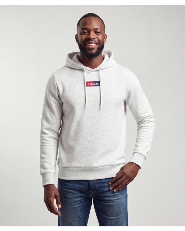 Sweatshirt with logo print for men, white marl — KiK, authentic German product in Morocco