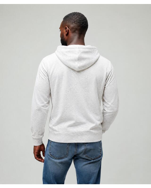 سويت شيرت بطبعة شعار للرجال، أبيض مبرقش (KiK Sweatshirt mit Logo-Print (weiß melange)) — KiK, منتج ألماني أصلي في المغرب