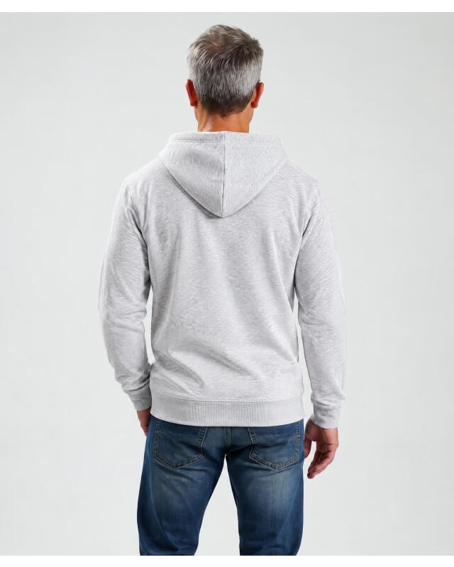 Sweat à capuche homme, gris clair chiné (KiK Kapuzensweatshirt (hellgrau melange)) — KiK, produit allemand authentique au Maroc