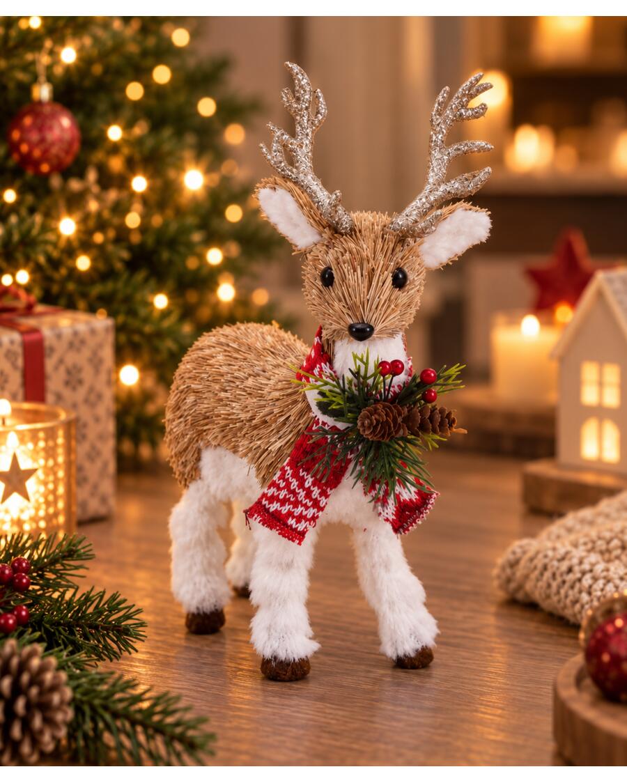 Deko-Rentier Weihnachten, naturfarben