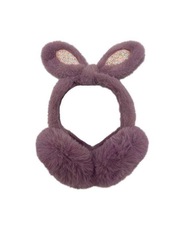 Glitter ear warmers for girls, purple — KiK, authentic German product in Morocco