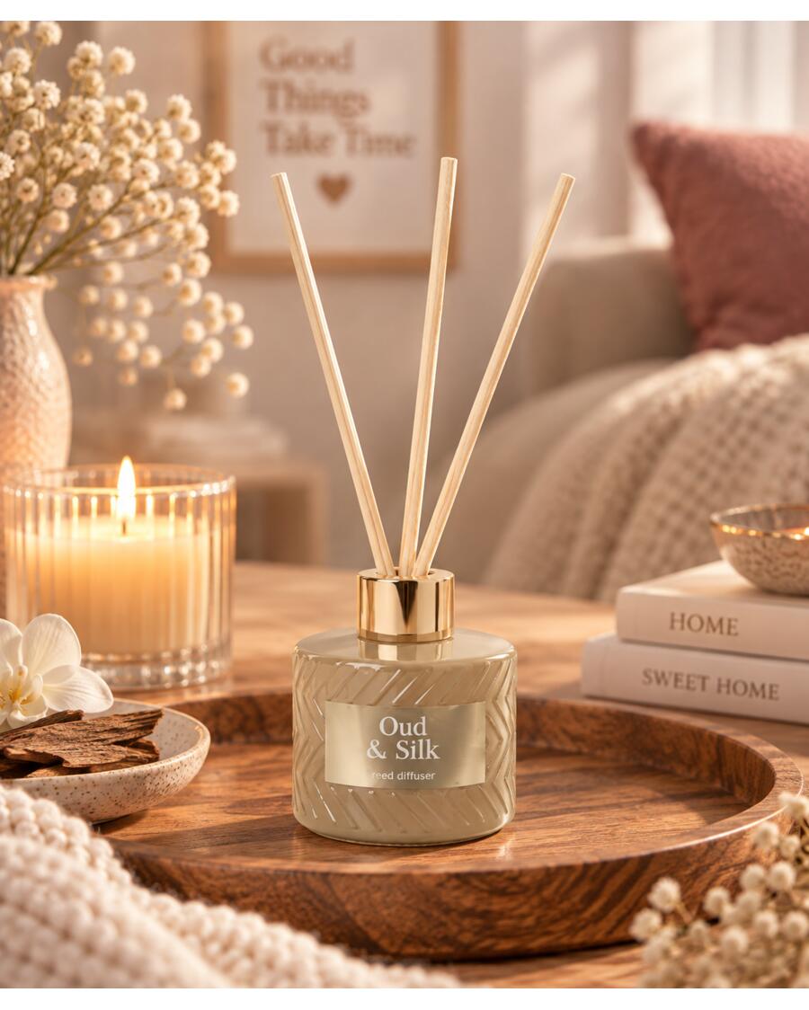 Raumduft Oud & Silk, Beige
