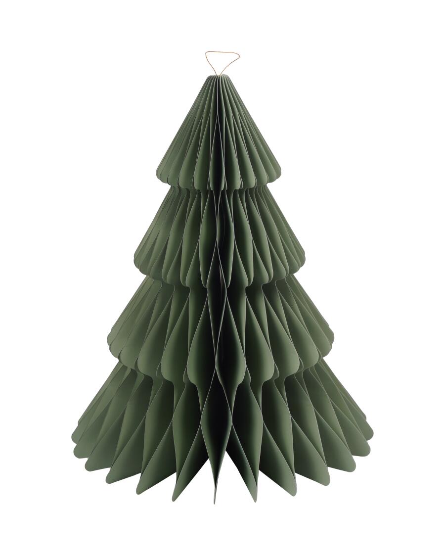 Deko-Papiertanne Weihnachten, offwhite