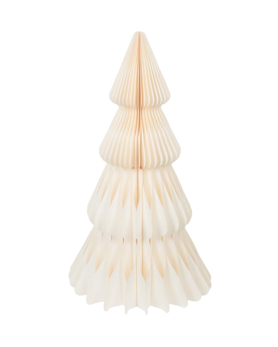 Deko-Papiertanne Weihnachten, offwhite
