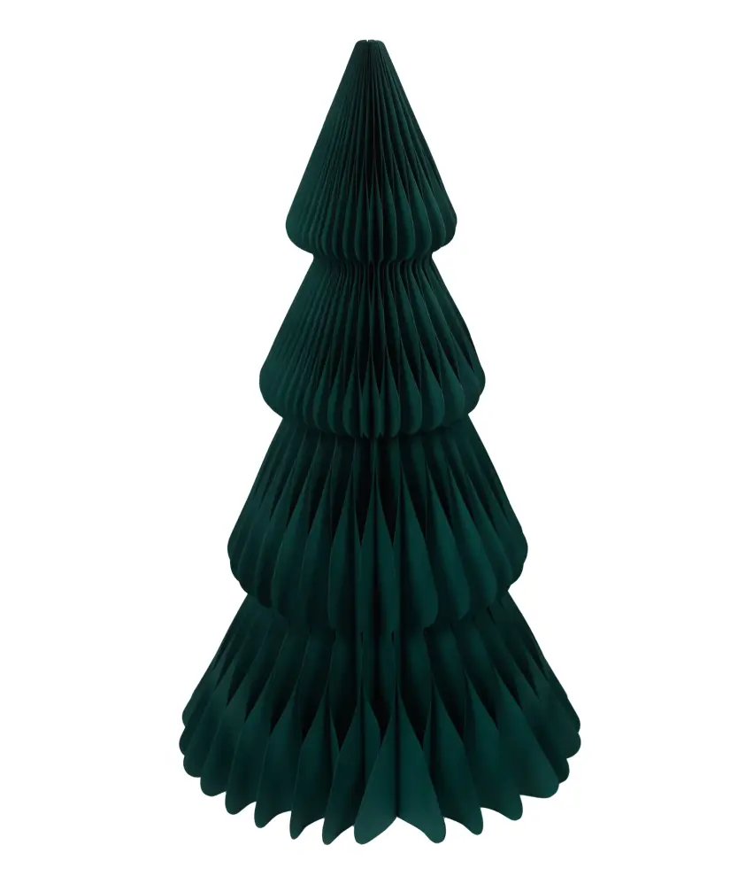 Deko-Papiertanne Weihnachten, dunkelgrün