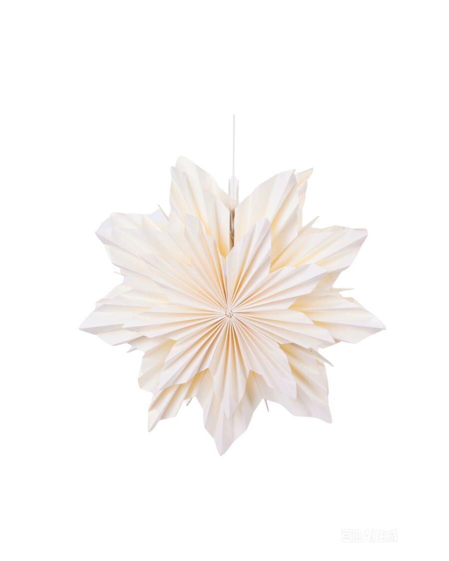 Deko-Papierstern Weihnachten, offwhite