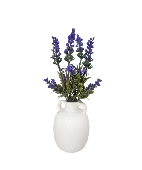 Vase mit Kunstlavendel