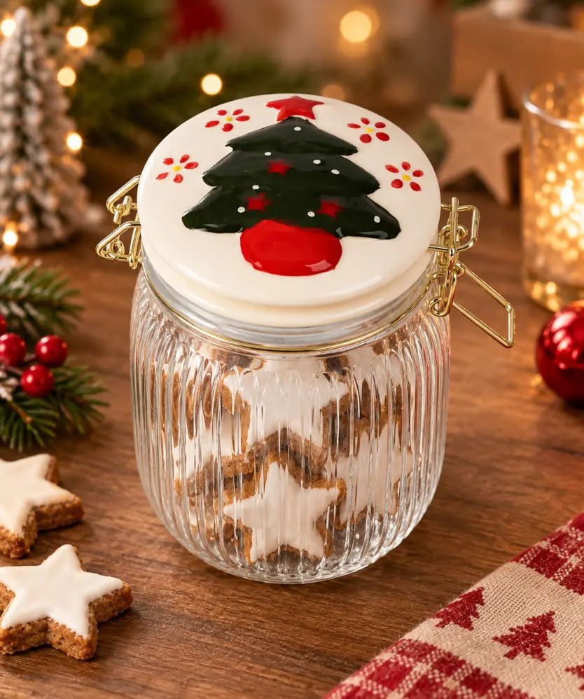 Aufbewahrungsglas Weihnachten, transparent
