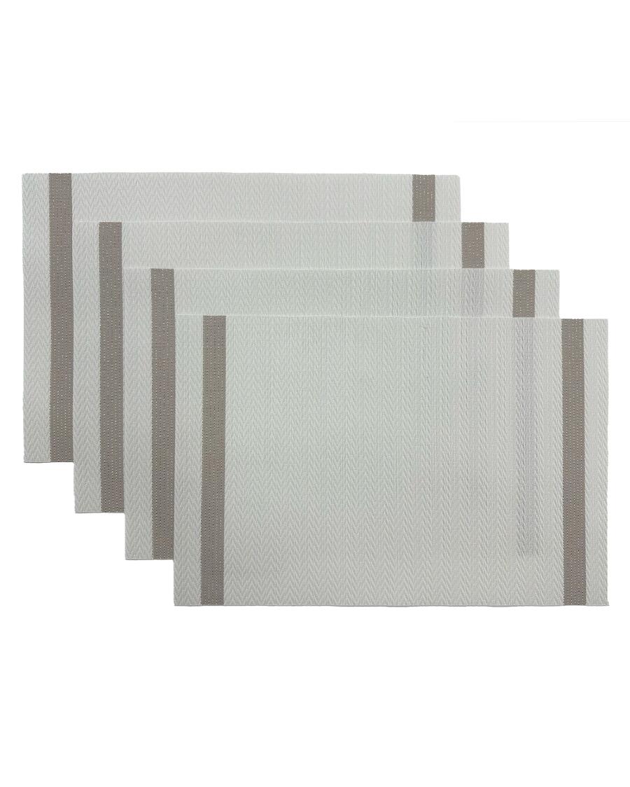 Jacquard-Platzsets, offwhite gemustert