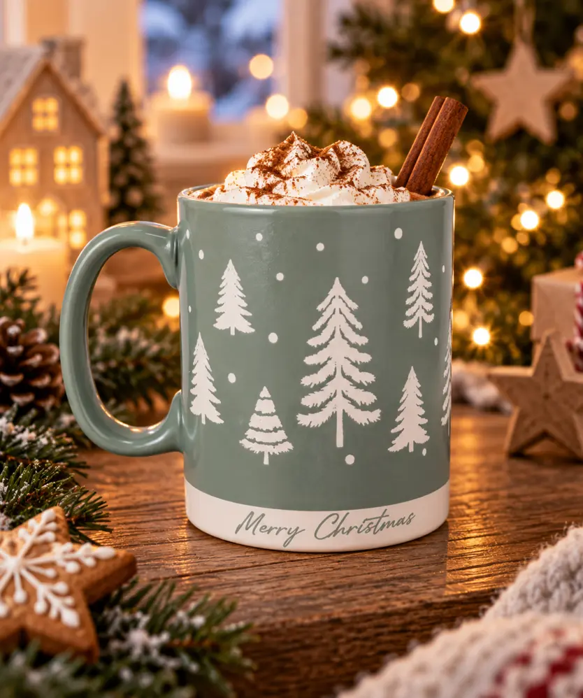 Tasse Weihnachten, grün