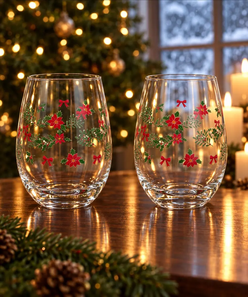 Gläser Weihnachten, rot