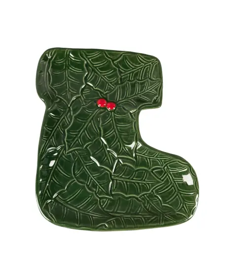 Weihnachtsteller in Stiefelform