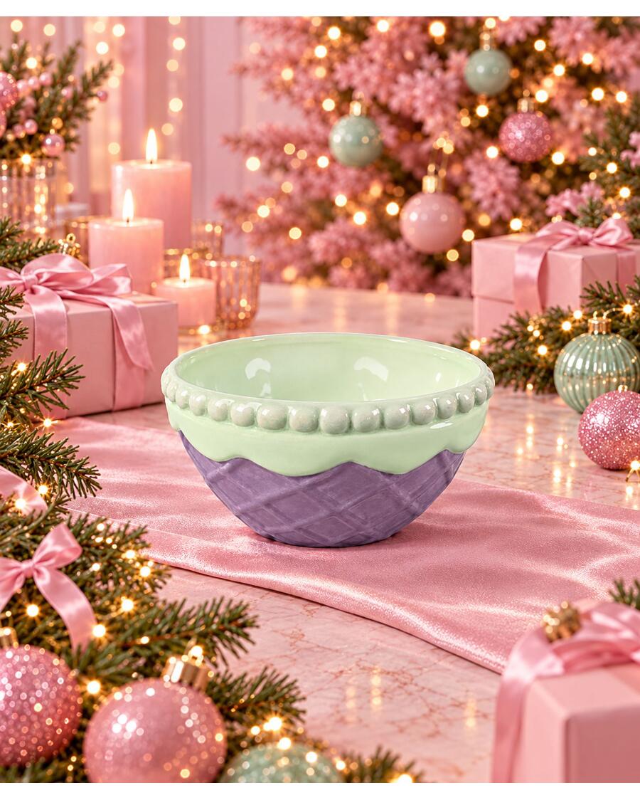 Schale in Cupcake-Optik, flieder