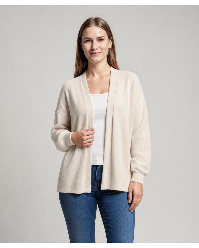 Cardigan chiné femme, beige chiné — KiK, produit allemand authentique au Maroc