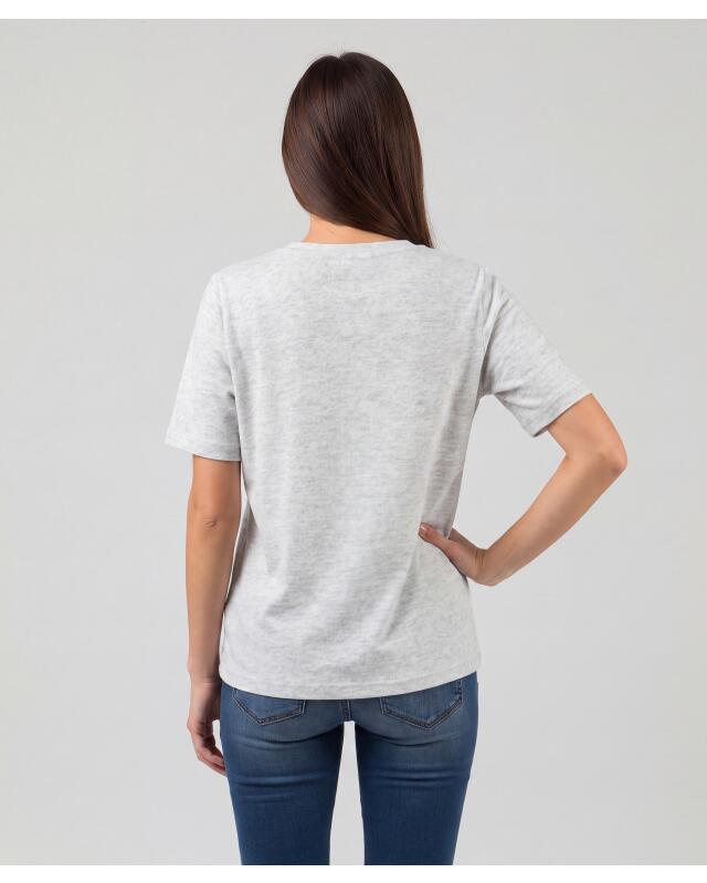 T-shirt for women, light grey marl (KiK T-Shirt in Melange (hellgrau melange)) — KiK, authentic German product in Morocco