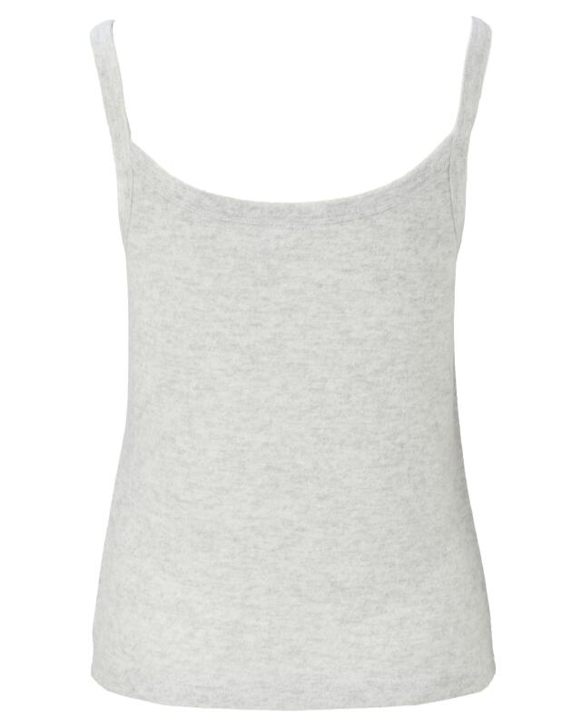 Knit top with thin straps for women, light grey marl (KiK Stricktop mit schmalen Trägern (hellgrau melange)) — KiK, authentic German product in Morocco