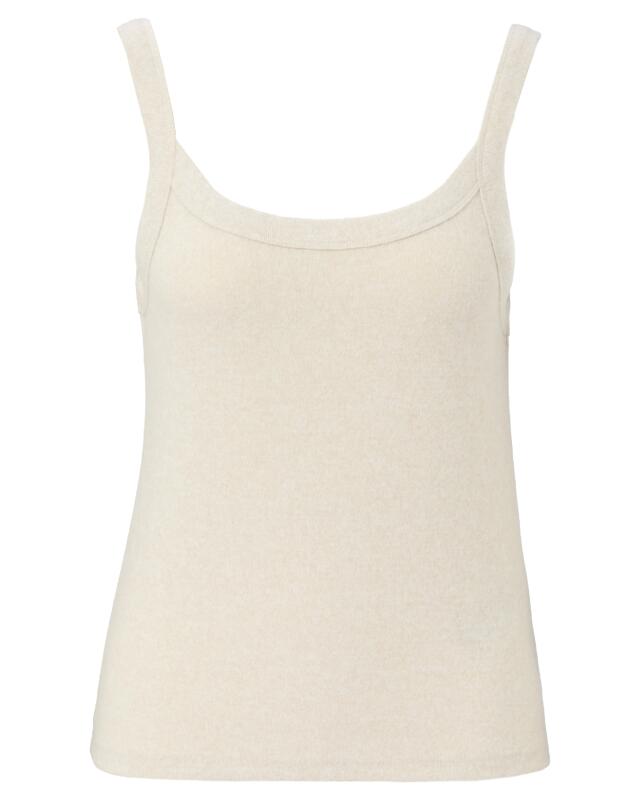 Knit top with thin straps for women, beige marl (KiK Stricktop mit schmalen Trägern (Beige melange)) — KiK, authentic German product in Morocco