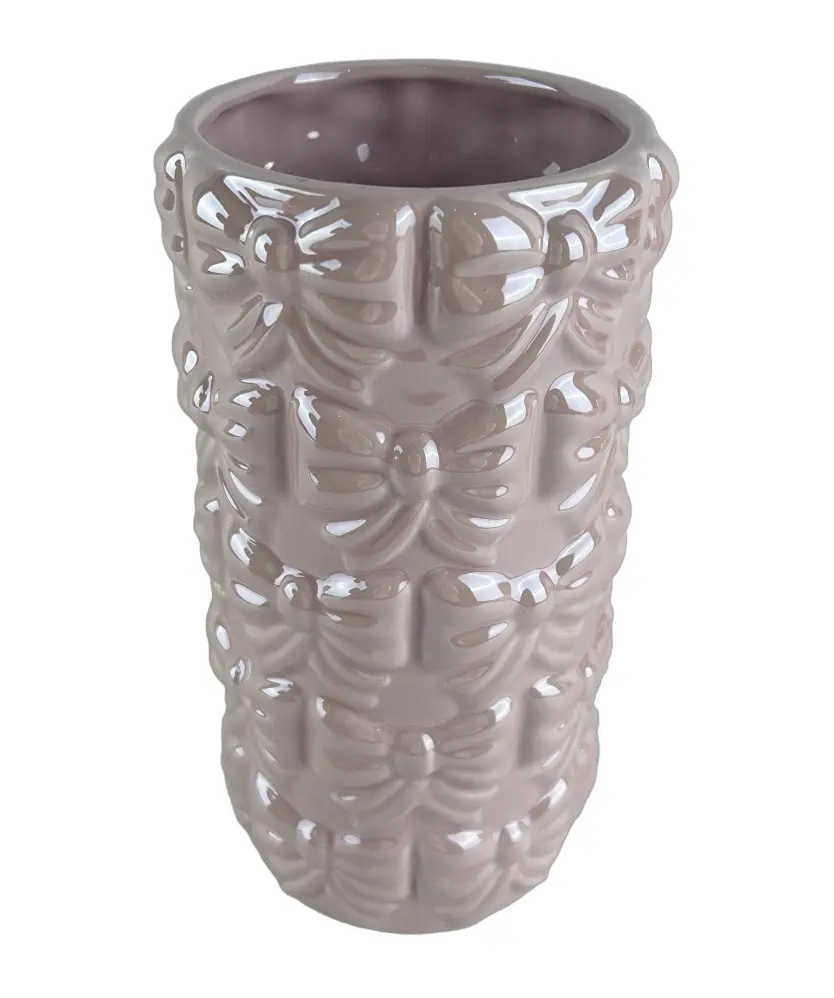 Vase mit 3D-Schleifen, rosa