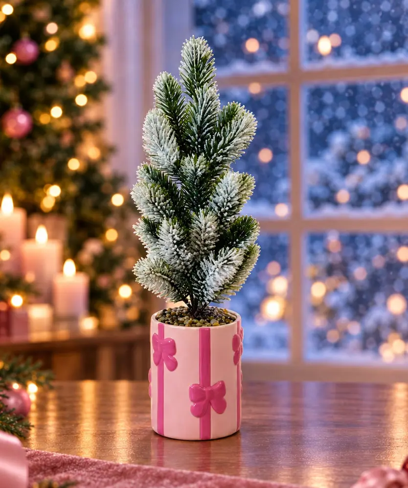 Künstlicher Tannenbaum Weihnachten, pink