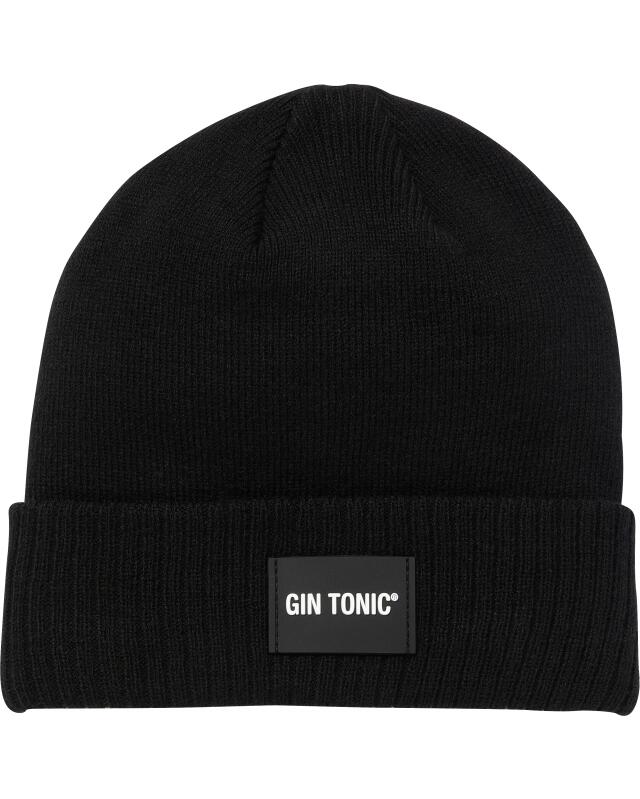 Bonnet avec écusson homme, noir — KiK, produit allemand authentique au Maroc