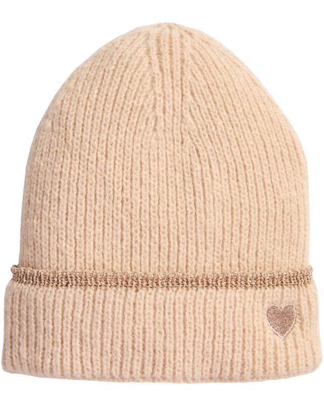 Bonnet à fil pailleté fille, beige — KiK, produit allemand authentique au Maroc