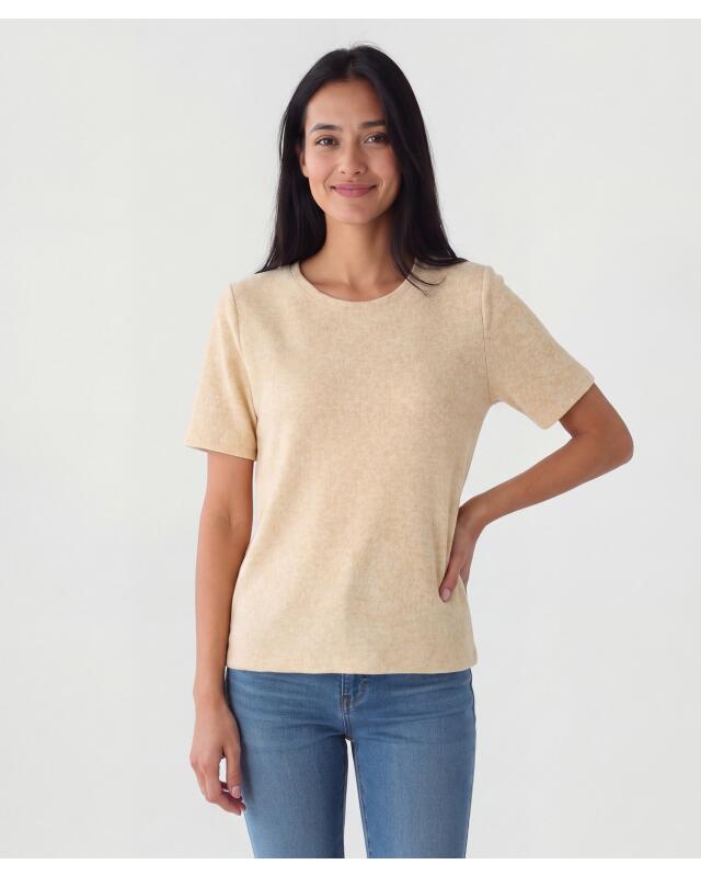 تيشيرت تريكو مبرقش للنساء، بني (KiK Meliertes Strickshirt (braun)) — KiK, منتج ألماني أصلي في المغرب