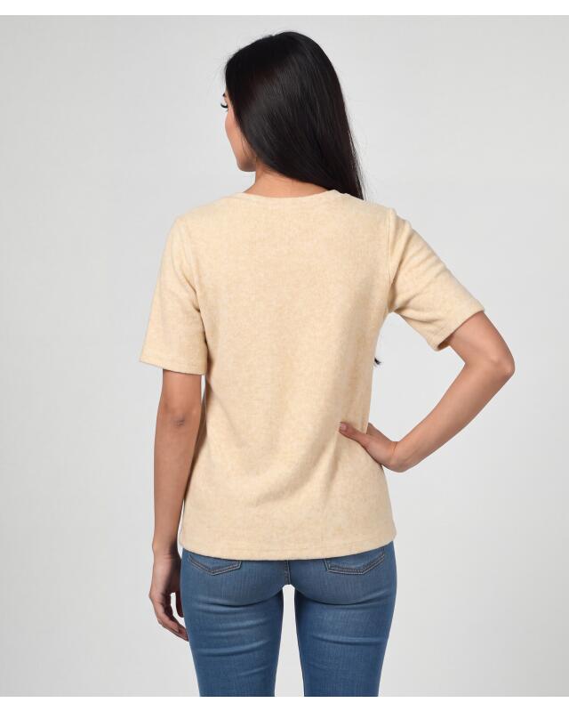 تيشيرت تريكو مبرقش للنساء، بني (KiK Meliertes Strickshirt (braun)) — KiK, منتج ألماني أصلي في المغرب