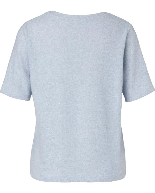 T-shirt en maille chiné femme, bleu jean (KiK Meliertes Strickshirt (jeansblau)) — KiK, produit allemand authentique au Maroc