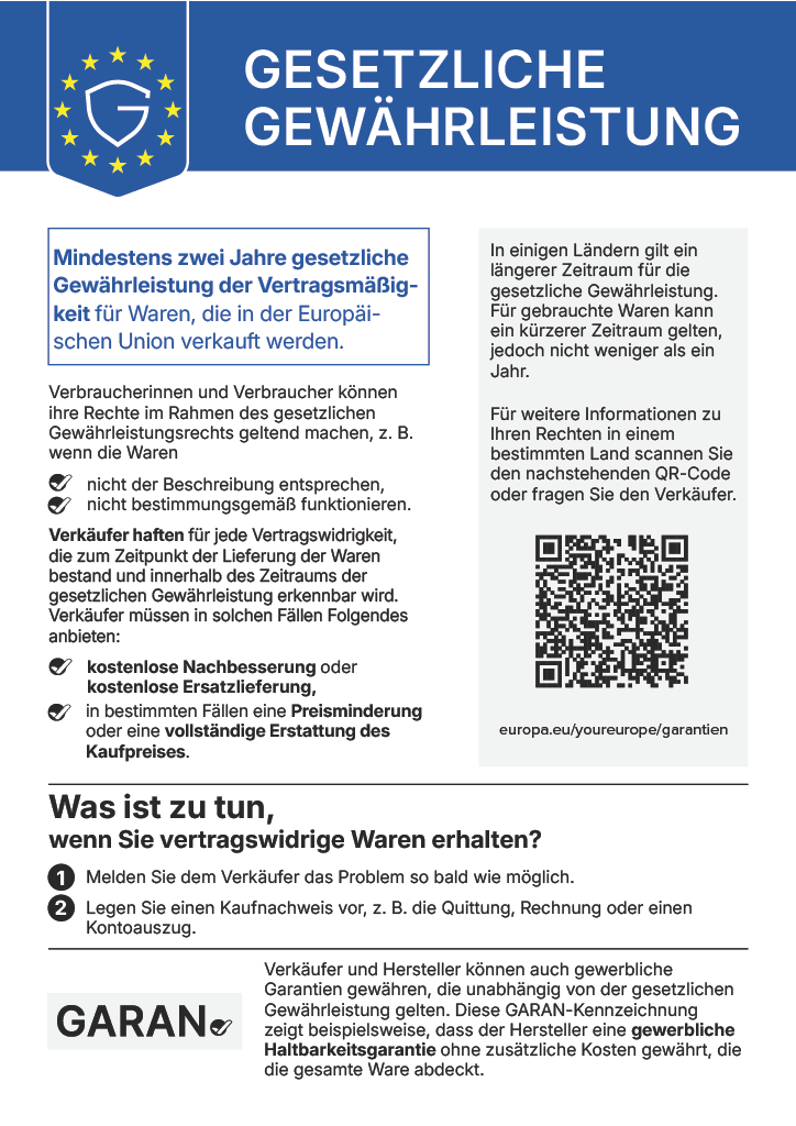 Gesetzliche Gewährleistung