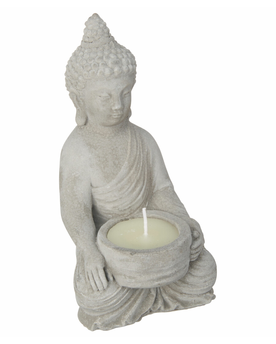 Dekofigur, Buddha, mit Kerze 1089386) (Art. | Onlineshop KiK