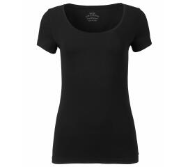 Shirt Carmenshirt Gr 42 hellgrau meliert Jersey Spaghettiträger halbarm