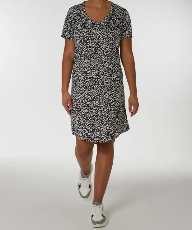 Leo kleid schwarz weiß clearance