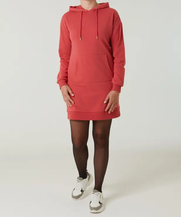 Sweatshirtkleid mit kapuze rot Clearance