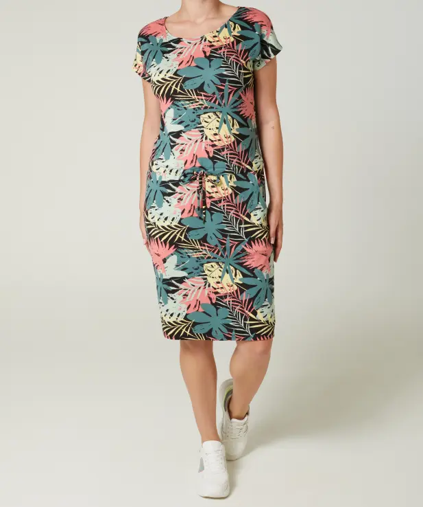 Kleid mit tunnelzug in der taille Clearance